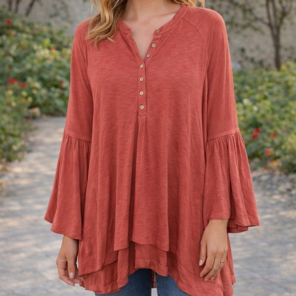 Soft Surroundings Tops - Soft Surroundings Women's Boho Bell Sleeves Flowy Blouse 3X